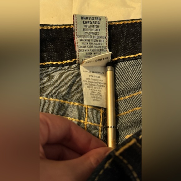 True Religion Women Skinny with Thick pocket stitching Size 26 - Picture 7 of 11
